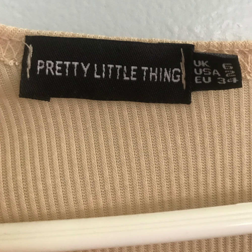 Cropped Beige Cardigan Front tie Fall - Picture 4 of 7